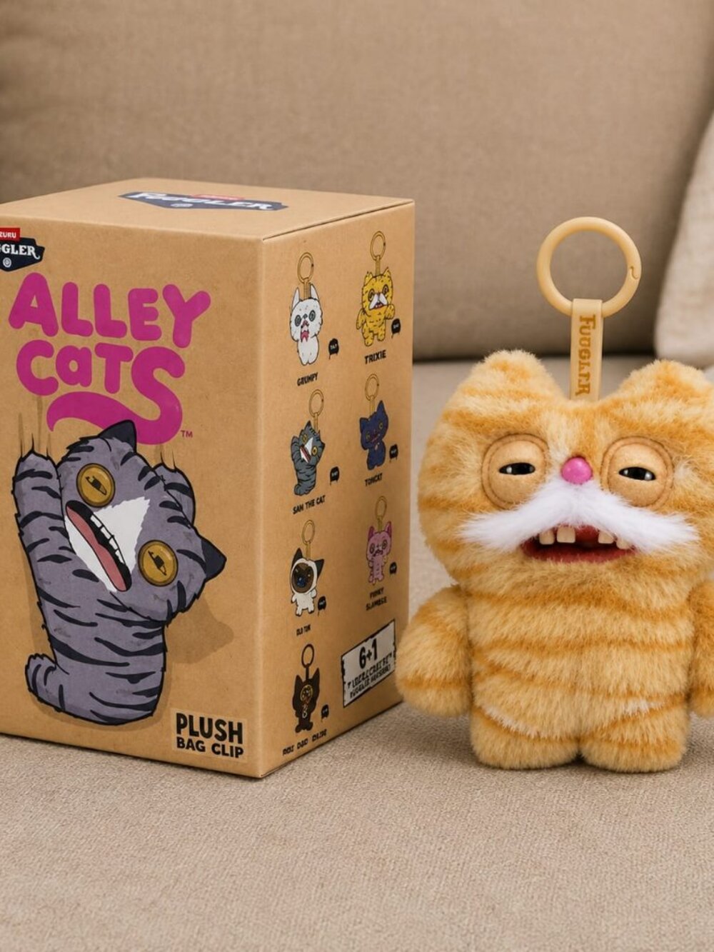 Fuggler Alley Cats Plush Bag Charm Blind Box Mystery Keychain New with tags